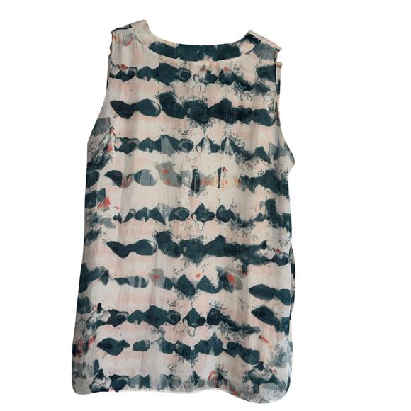 CAbi Gelato Watercolor Tunic Blouse Size XS Style 5035 Sleeveless Top - Picture 3 of 7